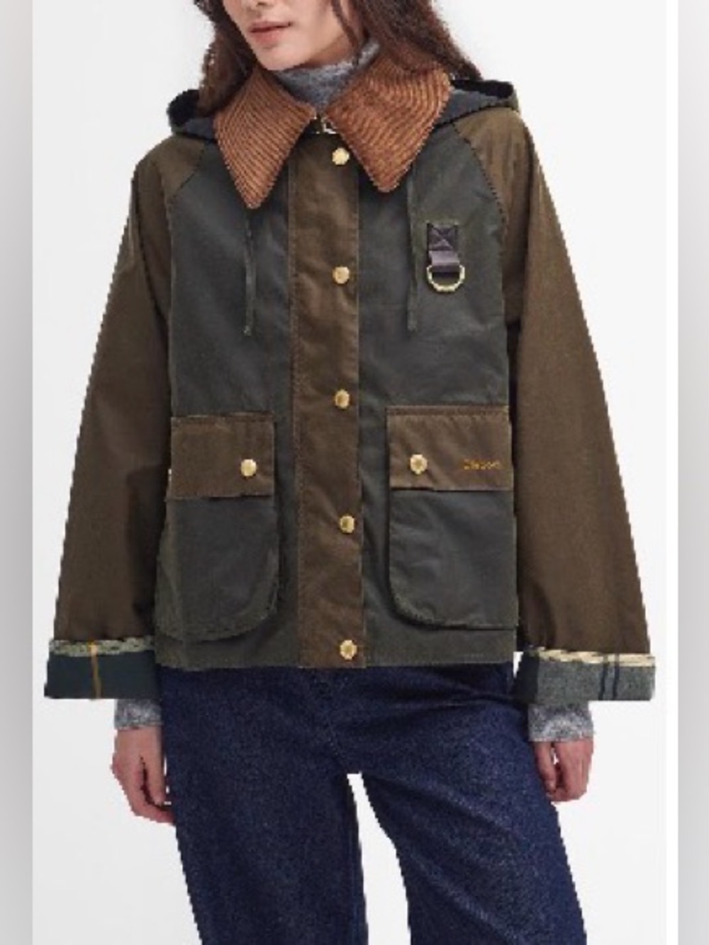 Barbour Reighton Waxed Cotton Jacket SZ 10